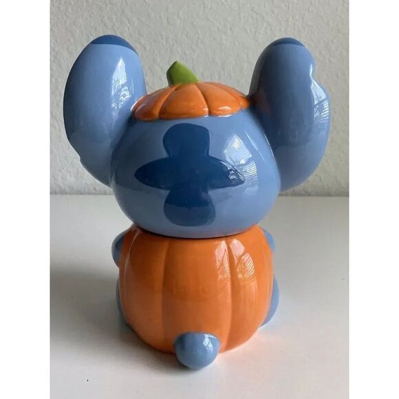 Disney Pumpkin Stitch Halloween Cookie Jar 2022 Stitch from Lilo & Stitch NEW - Picture 3 of 8